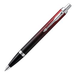 Ручка шариковая PARKER "IM Red Ignite CT", корпус черный матовый, хромированные детали, синяя