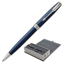 Ballpoint pen PARKER "Sonnet Core Subtle Blue Lacquer CT", building blue glossy lacquer, palladium details, black