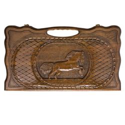 GamesDealer / Backgammon intagliato "Cavallo" con manico 50, Haleyan