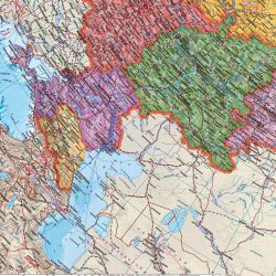 ГеоДом / GeoDom / Carta da parati "Federazione Russa P / A. Distretti federali" M1: 6,7 mln.