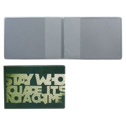 Cover per tessere plastificate, biglietti di viaggio, tessere studente "STAY WHO", similpelle, "DPS"