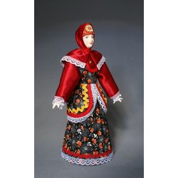 Потешный промысел / Porcelain souvenir doll "Traditional Cossack costume"