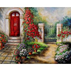 Опт-картина / Sayılara göre boyama 40x50 İtalyan avlusu