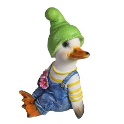 Ремеко / Decorative product "Duck with flowers" L10W5,5H16
