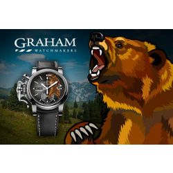 Graham / İsviçre mekanik kol saati Chronofighter 2CVAS.B32A kronograflı