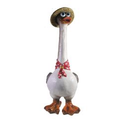 Ремеко / Decorative figure "Goose in a straw hat" L24W20H53