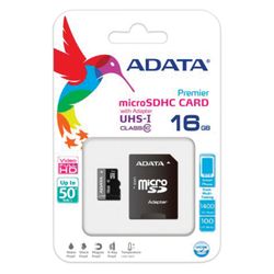 A-DATA / Micro SDHC memory card 16 GB, Premier, 50 Mb / s. (class 10), with adapter