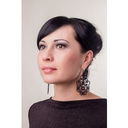 Lace earrings "Angelica" black