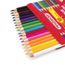 Crayons PYTHAGORAS, 18 colors, classic, honed, carton packaging