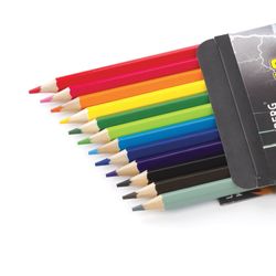 Bút chì màu BRAUBERG "InstaRacing", 12 màu, mài nhẵn, hộp bìa cứng được hoàn thiện bằng sơn bóng chọn lọc