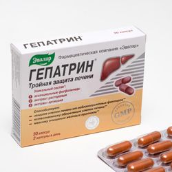 Эвалар / Hepatrin, liver protection, 30 capsules, 0.33 g each