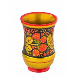 Золотая Хохлома / Glass vase 120x80 mm