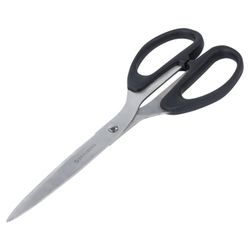 Scissors BRAUBERG "Classic", 210 mm, classic shape, black, 2-sided sharpening