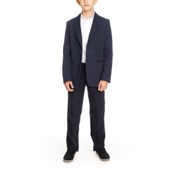 Jacket straight cut, buttoned black color for a boy