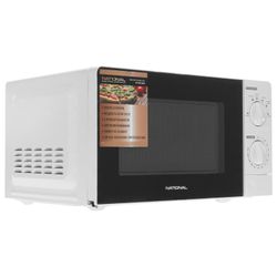 NATIONAL NK-MW123M20 microwave oven, 20 litres, 700 watt power, timer, mechanical control, white