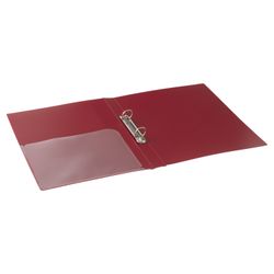BRAUBERG 2 telli ciltleyici "Standart", 25 mm, kırmızı, 170 yaprağa kadar, 0,8 mm