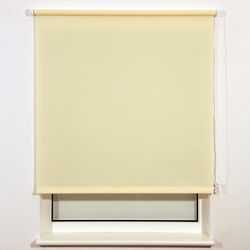 BRABIX 140x175 cm roll curtain, texture - lynnage, protection 55-85%, 200 g/m2, creamy