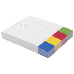 Bookmark adhesive BRAUBERG WHITE WITH a COLORED EDGE, paper, 75х14 mm, 4 colors x 100 sheets