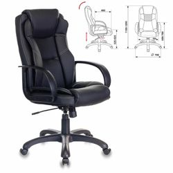 Office chair CH-839/BLACK, eco-cozh, black
