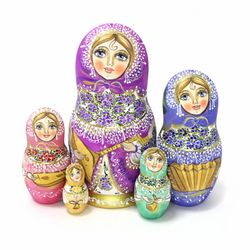 Фабрика Матрешек / Matryoshka Factory / Matryoshka Luda with balalaika, lilac, 5 m 17 cm
