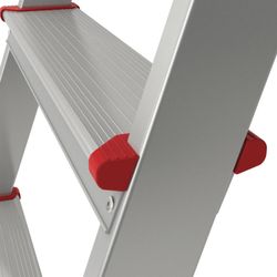 NEW HEIGHT / Aluminum step ladder 7 standard steps 9 cm, platform 1.5 m, load 225 kg, weight 5.7 kg