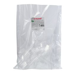 ЛАЙМА / Disposable forks 180 mm, SET 48 pcs., Transparent, CRYSTAL, plastic