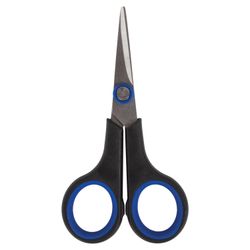Scissors for hobby and craft TREASURE ISLAND 120 mm, 3-sided sharpening, black and blue