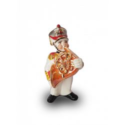 Фарфоровая мануфактура / Christmas tree toy "the musician with the horn" white
