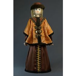 Потешный промысел / Porcelain souvenir doll "Hawthorn in festive dress, 17th century"