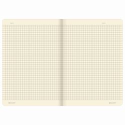 BRAUBERG / Notebook 48 y. checkered cover leatherette SoftTouch, stitching, A5 (147x210mm), RED, RAINBOW / 10 pcs.