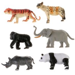 Играем вместе / Jogue juntos / conjunto de 6 estatuetas de animais asiáticos