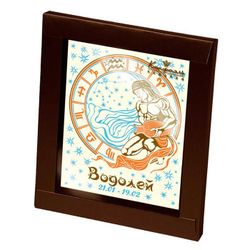 Postcard-chocolate "signs of the zodiac - Aquarius"