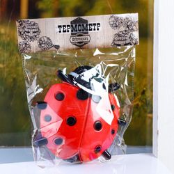 Добропаровъ / Dobroparov / Plastic window thermometer "Ladybug" in the package