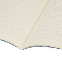 BRAUBERG / Notebook 60 l. checkered cover SoftTouch, beige paper 70 g / m2, stitching, B5 (179x250 mm), LEAVES / 4 pcs.