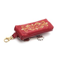 Торжокские золотошвеи / Leather key holder "Ornament"
