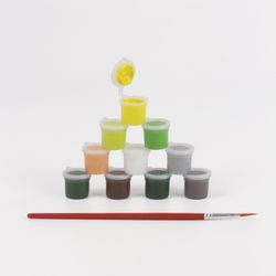 按编号 A3 绘画，宝藏岛“熊猫”，丙烯颜料，纸板，刷子