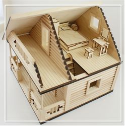 EcoHouseKids - casa de juguetes y casa de muñecas de diseño 2en1