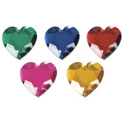 Rhinestones for creativity "Heart", color assorted, 23х25 mm, 30 grams, TREASURE ISLAND
