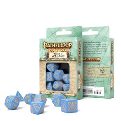 GamesDealer / Juego de dados Ruins of Azlant Pathfinder, RPG, Azul-Naranja