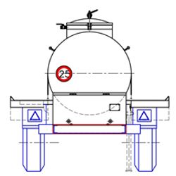 Tank trailer for transporting milk, kvass up to 1200 liters