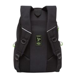 GRIZZLY / Business backpack GRIZZLY, 3 compartments, black, "Keep Control", 44x28x23 cm