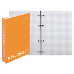 HATBER / Notebook on rings LARGE (225х300 mm) A4, 80 sheets, cardboard cover, "Premium" / 10 pcs.