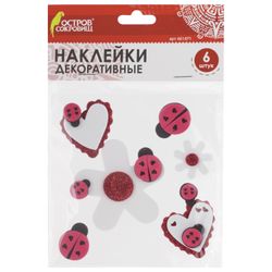 Adhesivos EVA "Mariquitas", 6 uds., Surtidos, ISLA DE LOS TESOROS
