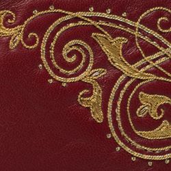 Торжокские золотошвеи / Leather eyeglass case "Music"