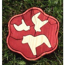 Puzzle wooden horse