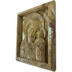 Арбет Мрамор / Arbet Marble / Icon of the Kazan Mother of God from marble Arbet ™ Royal cream (beige)