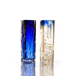 Гусевской Хрустальный завод / Crystal vase "Consul" medium blue
