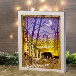 Kaemingk / Decorative lamp Fairy Night - Bears 30 * 24 cm, battery operated, 12 LED lamps