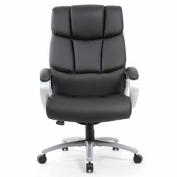 Cadeira de escritório BRABIX PREMIUM "Blocks HD-008", CARREGANDO até 200 kg, couro ecológico, cinza