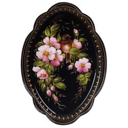 Жостово / Articulated Zhostovo tray 32x22 cm